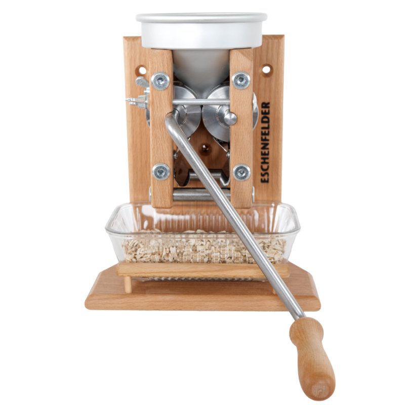 115020-Wand-Kornquetsche-Alutrichter.jpg Eschenfelder Wand-Kornquetsche mit Alutrichter