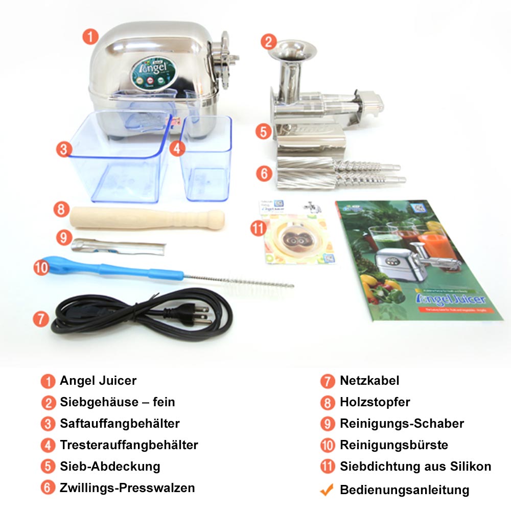 Angel Juicer 7500 Lieferumfang