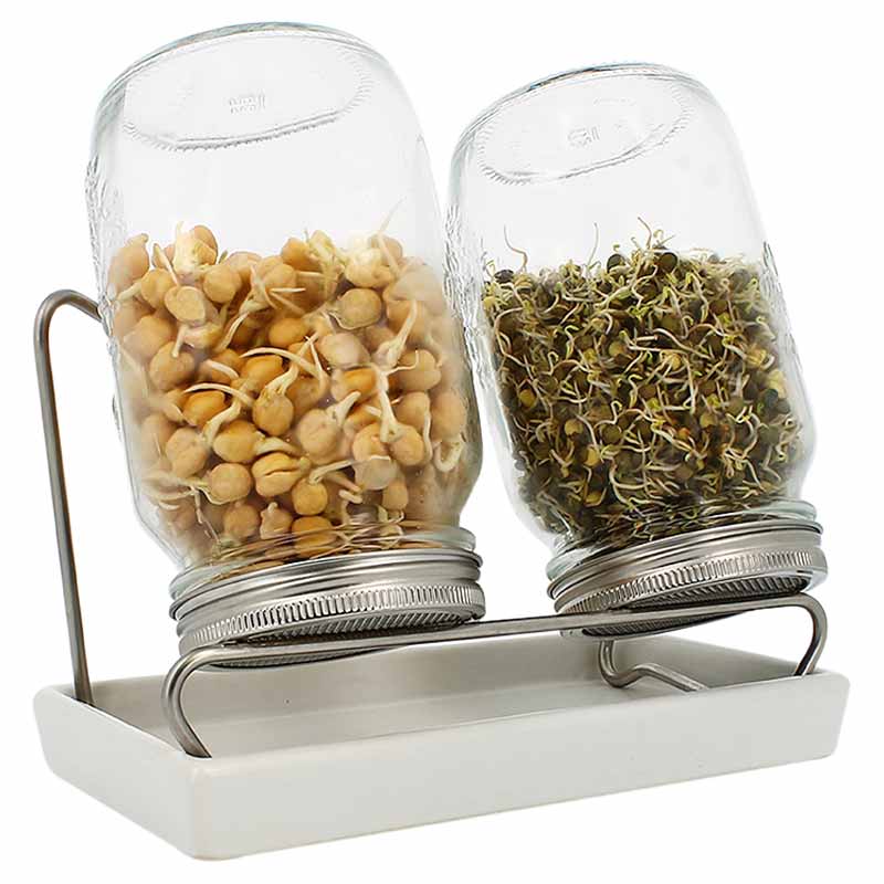 Eschenfelder-2er-Sprossensystem-1000ml-weiß-330553E Eschenfelder 2er-Sprossen-System 1000 ml Glas, Weiß, Edelstahlring