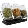 Eschenfelder 3er-Sprossen-System 1000 ml Glas, Anthrazit, Edelstahlring