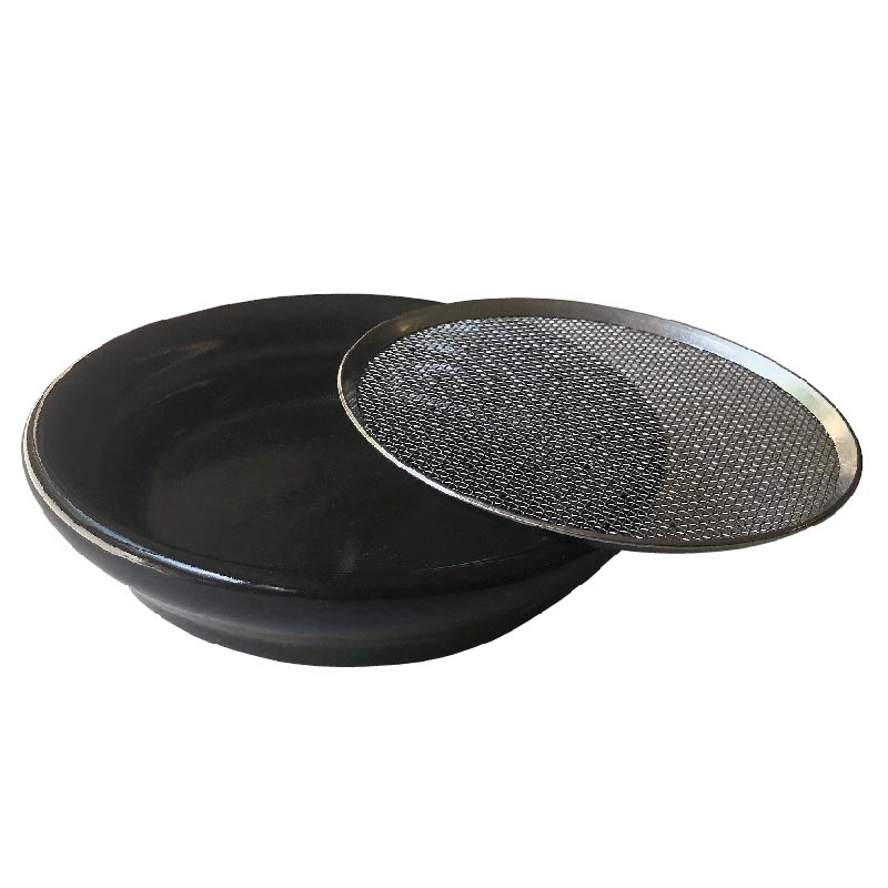 Eschenfelder-Kressesieb-12cm-Anthrazit-331611 Eschenfelder Kressesieb, Keramik anthrazit 12 cm ø