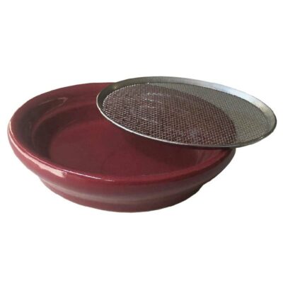 Eschenfelder Kressesieb, Keramik weinrot, 12 cm ø