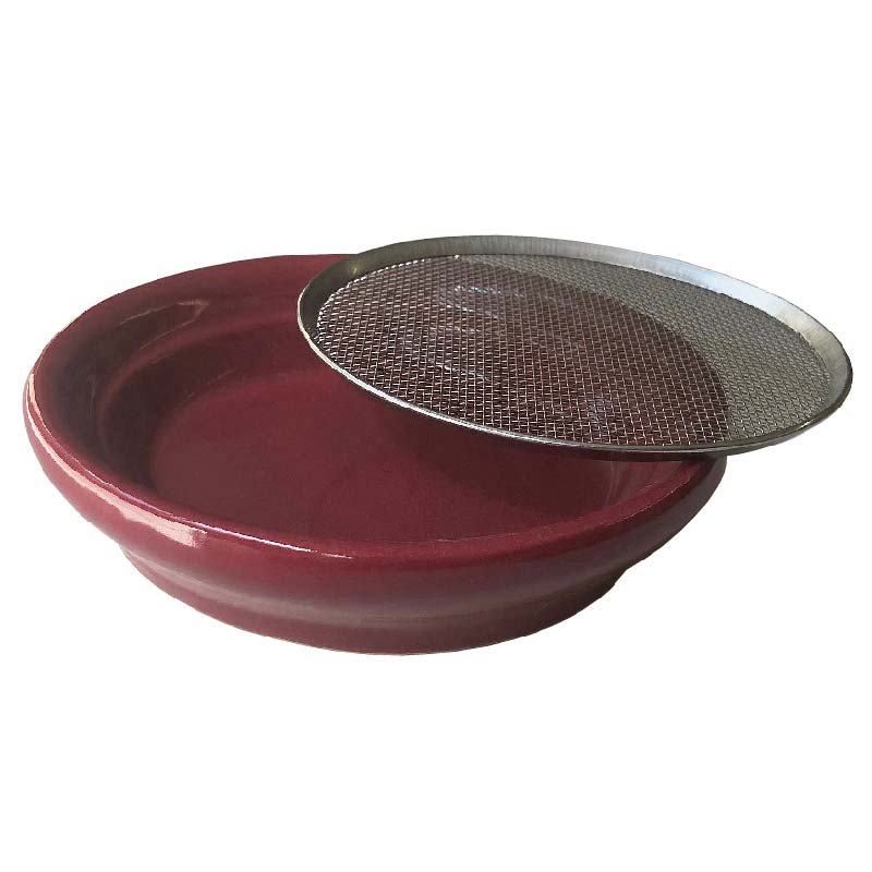 Eschenfelder-Kressesieb-12cm-weinrot-330489 Eschenfelder Kressesieb, Keramik weinrot, 12 cm ø