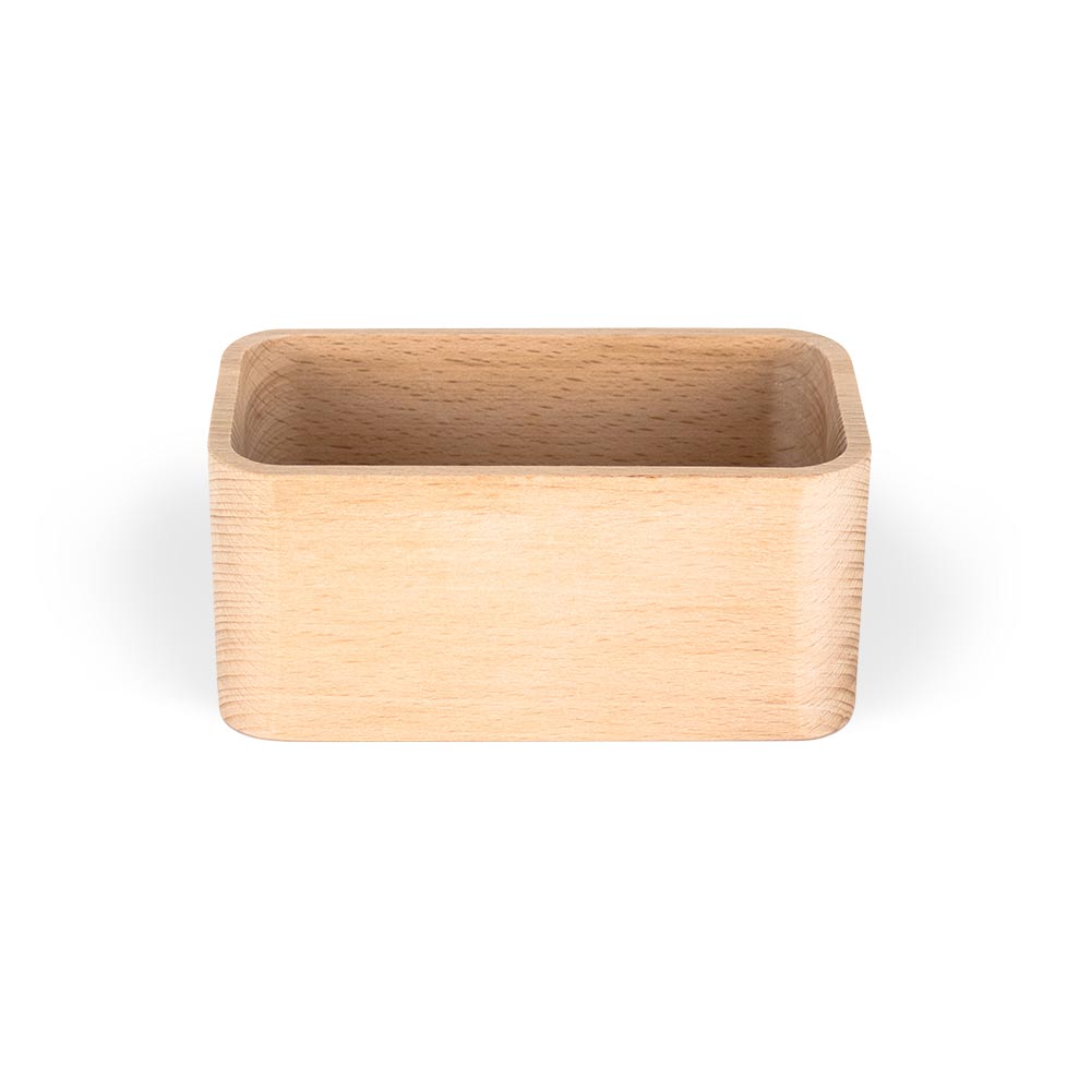 Auffangbehälter rechteckig Buchenholz für Duo