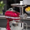 Universalwolfvorsatz-Edelstahl-KitchenAid-3-465500 Universalwolf-Vorsatz Gr. 5 für KitchenAid aus Edelstahl