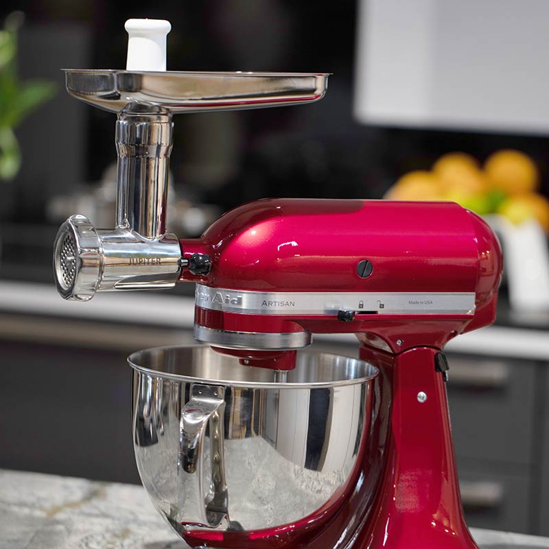 Universalwolfvorsatz-Edelstahl-KitchenAid-5-465500 Universalwolf-Vorsatz Gr. 5 für KitchenAid aus Edelstahl