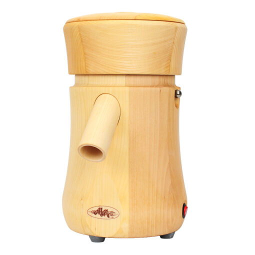 Electric grain mill made from solid lime wood Arabella