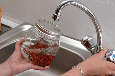Eschenfelder 2er-Sprossen-System 1500 ml Glas, Weiß, Edelstahlring 2 Anleitung 2
