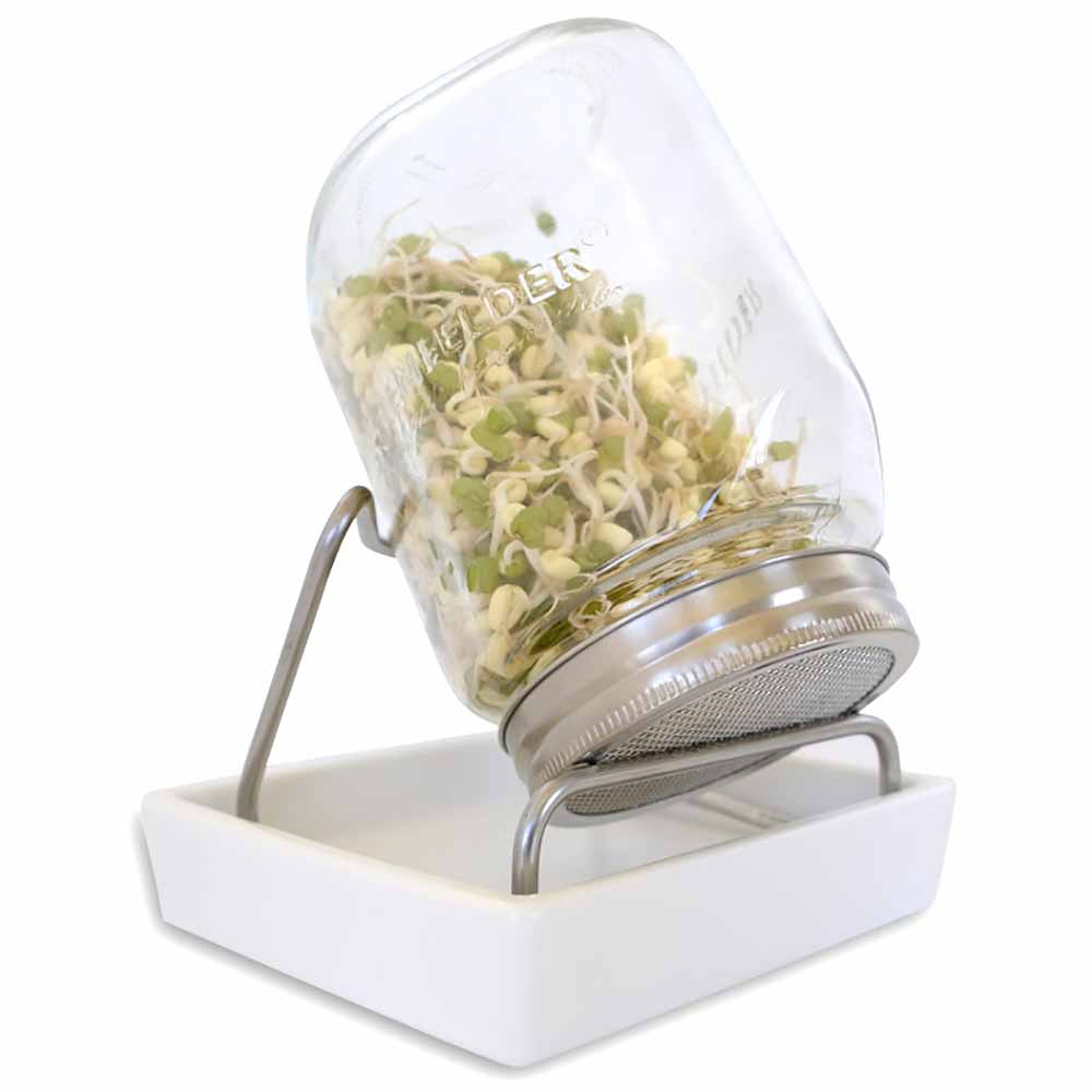 Eschenfelder-System-1-1000ml-weiss-331631 Eschenfelder Sprouting System 1, 1000 ml White, stainless steel ring