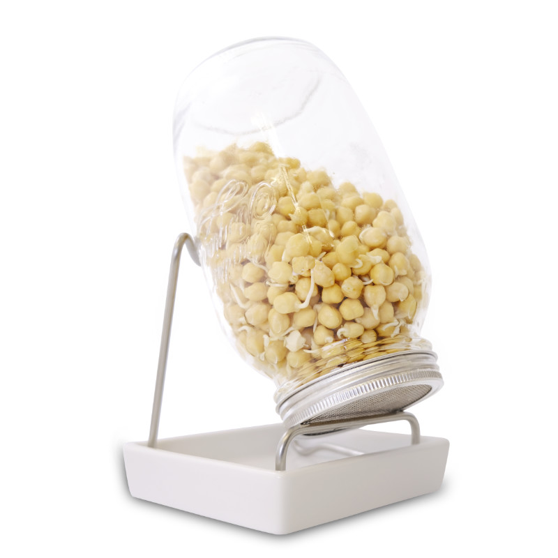 Produkt-Bilder-Web Eschenfelder Sprouting System 1, 1500 ml White, stainless steel ring