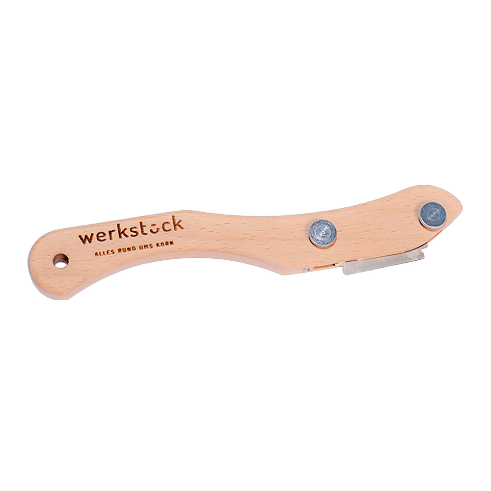 WS-BM-Baeckermesser-offen-Buche-werkstueck werkstück
Bäckermesser Buche mit Klingenschutz