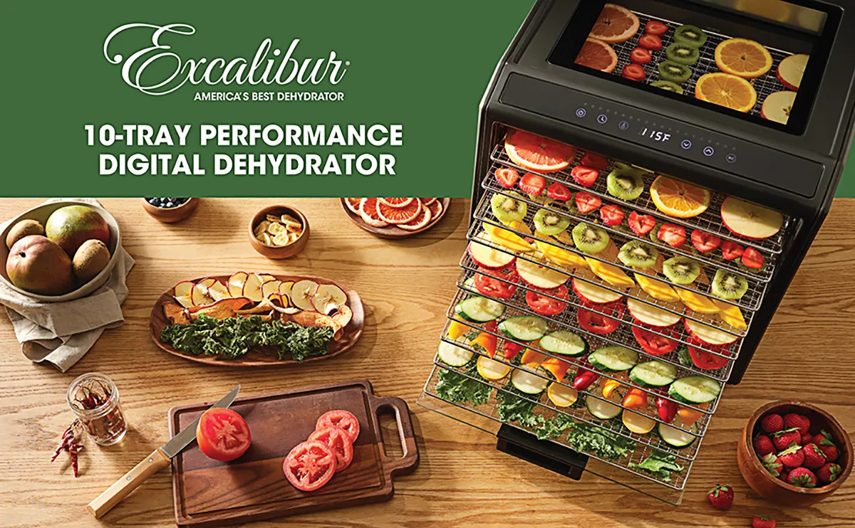 Excalibur 10 Tray Performance Digital Dehydrator, in Stainless Steel 1 Excalibur EXDH10SS header
