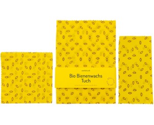 Bio Bienenwachstuch 3er-Set (S, M, L)