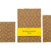 Bio Bienenwachstuch 3er-Set (S, M, L) beige