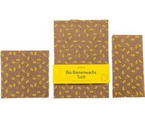 Bio Bienenwachstuch 3er-Set (S, M, L) beige