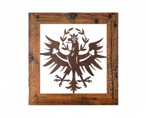 Adler klein im Altholzrahmen