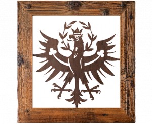 Adler groß im Altholzrahmen